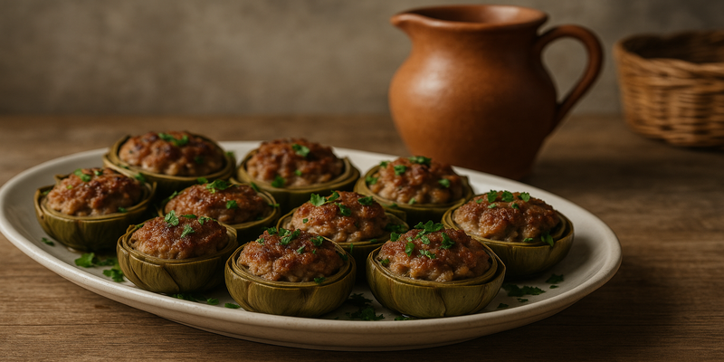 Carxofes Farcides de Carn Picada