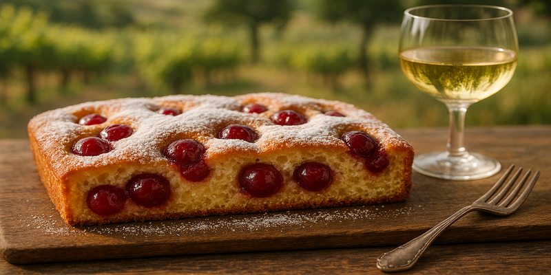 Coca de Cireres-estil tarta