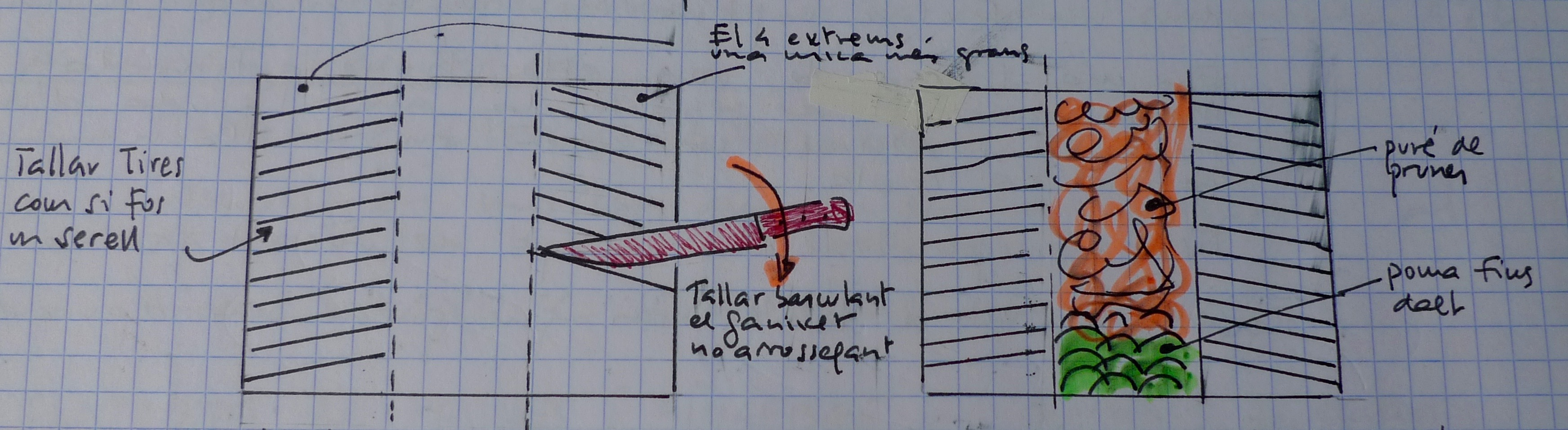 Coca Tapada de Prunes Seques i Pomes — Variant salada