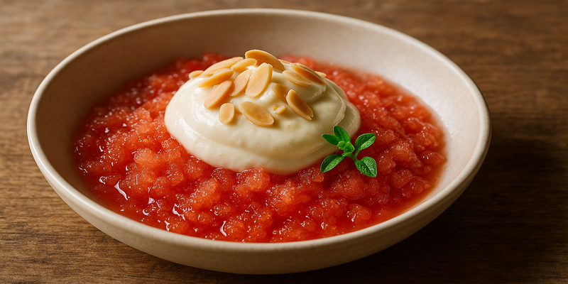 Granissat Salat de Tomàquet i Menjar Blanc