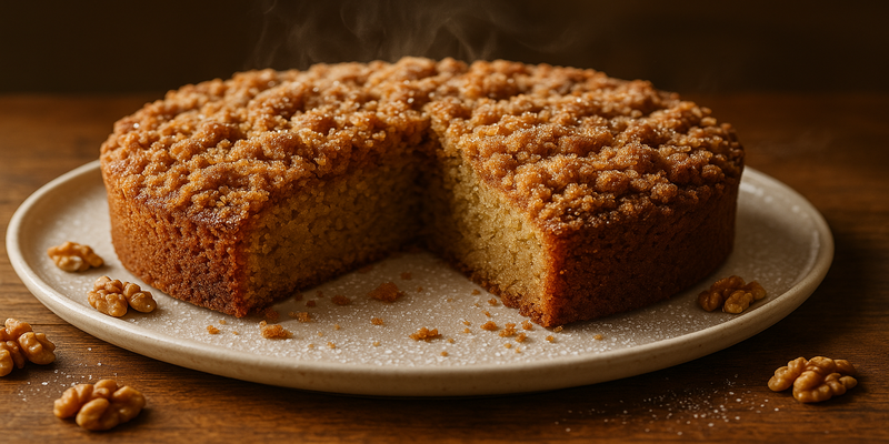 Pastís de Nous amb Streusel
