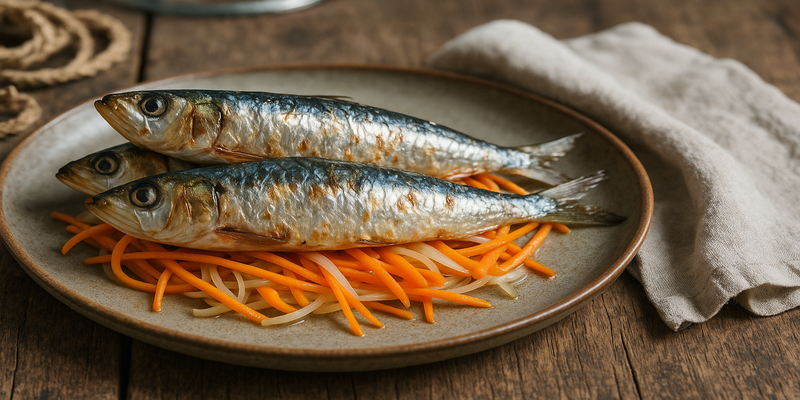 Sardines a la Planxa (Poc Fetes) amb Juliana de Verdures